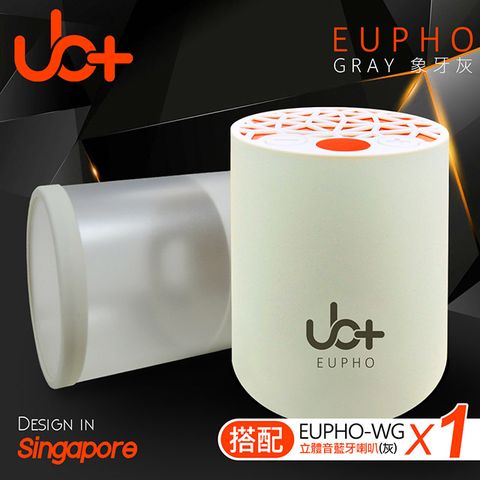UB+ 長效共振立體音藍牙喇叭 EUPHO-WG(2入組)
