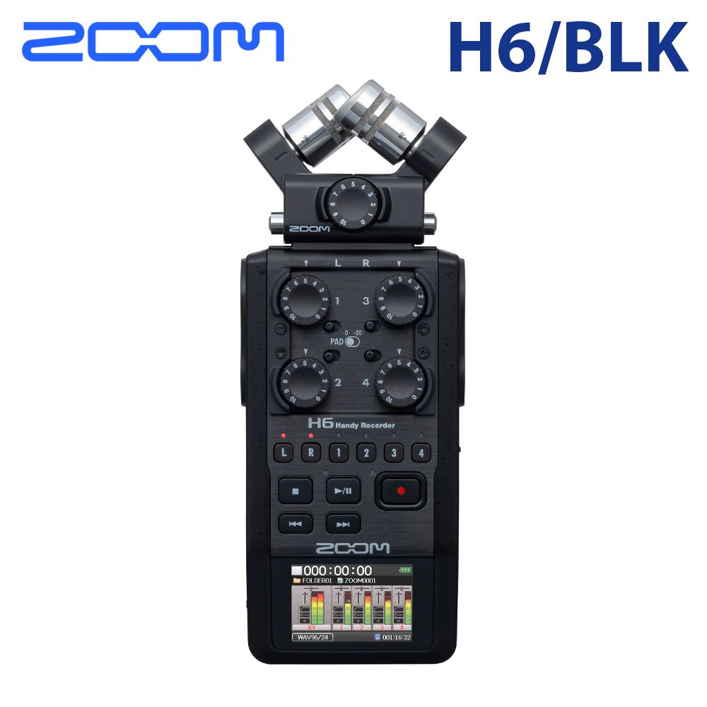 ZOOM H6 Black 手持數位錄音機-黑公司貨- PChome 24h購物