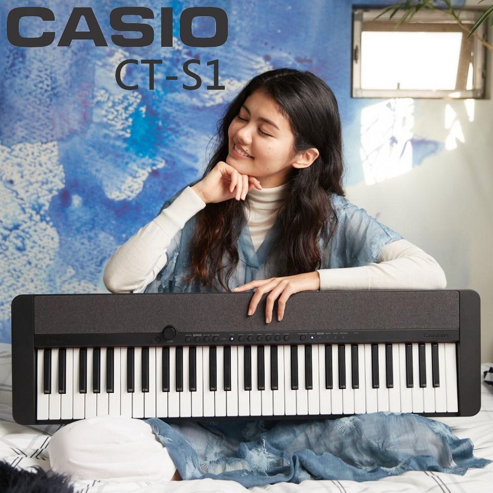 CASIO 卡西歐  初學推薦61鍵電子琴 CT-S1黑色款 / 公司貨保固