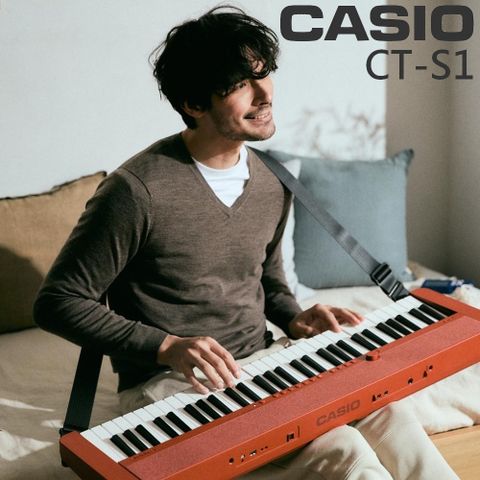 CASIO卡西歐 初學推薦61鍵電子琴 CT-S1紅色款 / 公司貨保固