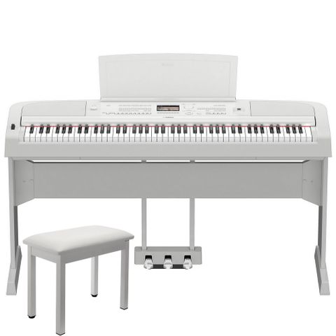 『YAMAHA 山葉』標準88鍵自動伴奏多功能數位鋼琴DGX-670 / 白色三踏板款 / 公司貨保固