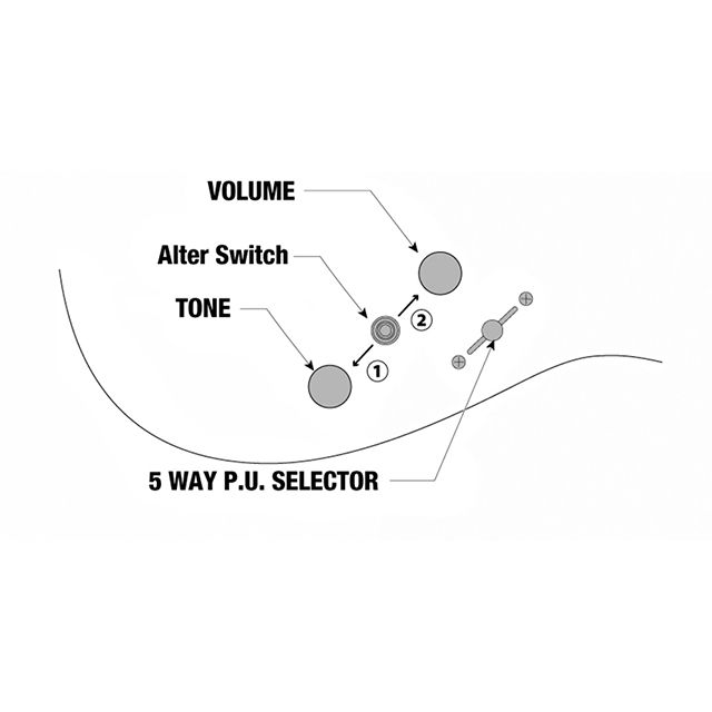 VOLUMEAlter SwitchTONE5 WAY P.U. SELECTOR