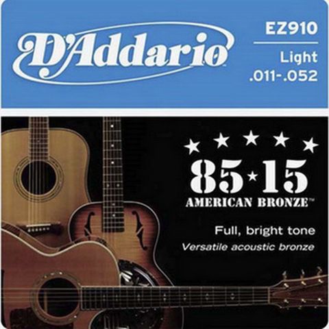 【美佳音樂】D’Addario EZ910 民謠吉他套弦(11-52)