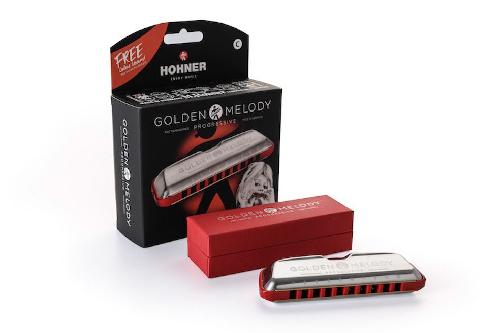 Hohner  Golden Melody progressive 新款 十孔/藍調/布魯斯/民謠口琴