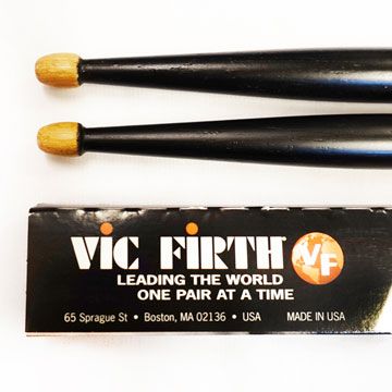 Vic Firth 5AB 黑色胡桃木鼓棒 水滴狀的鼓棒頭 可以讓聲音更加豐厚好聽