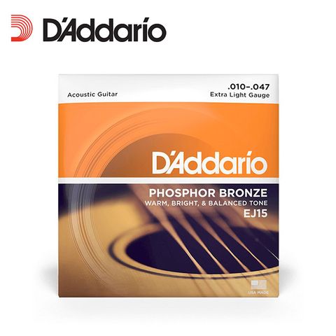 D'Addario Daddario EJ15  磷青銅 經典民謠吉他弦10-47  原廠公司貨 商品保固有保障