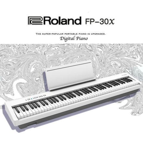 Roland 樂蘭 FP-30X 白色單琴款 / 加贈琴架、琴椅 / 公司貨保固