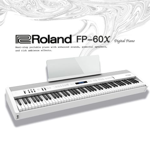 Roland 樂蘭 極具現代時尚外觀數位鋼琴 FP-60X 單琴款白色