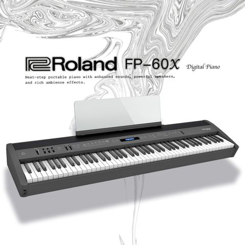 『Roland 樂蘭』極具現代時尚外觀數位鋼琴 FP-60X 單琴款黑色