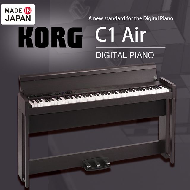 KORG 88鍵掀蓋式電鋼琴 C1 Air 棕色 / 日本製造 / 公司貨保固