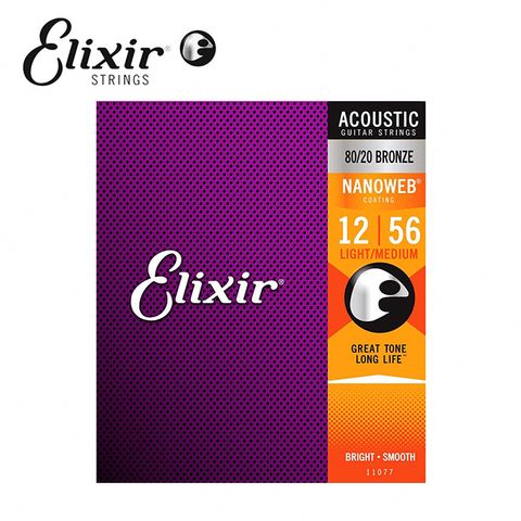 Elixir NANOWEB EXXF-11077 民謠吉他套弦 (12~56)原廠公司貨 商品品質有保障
