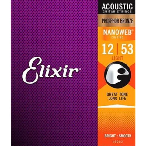 ELIXIR 12-53 磷青銅 木吉他弦 NANOWEB