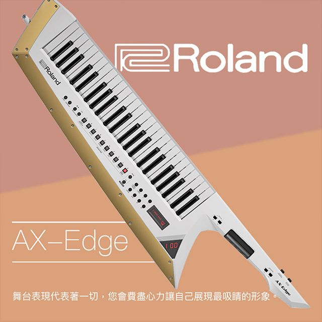Roland 樂蘭』49鍵肩背合成器鍵盤AX-Edge 白色款/ 公司貨保固- PChome