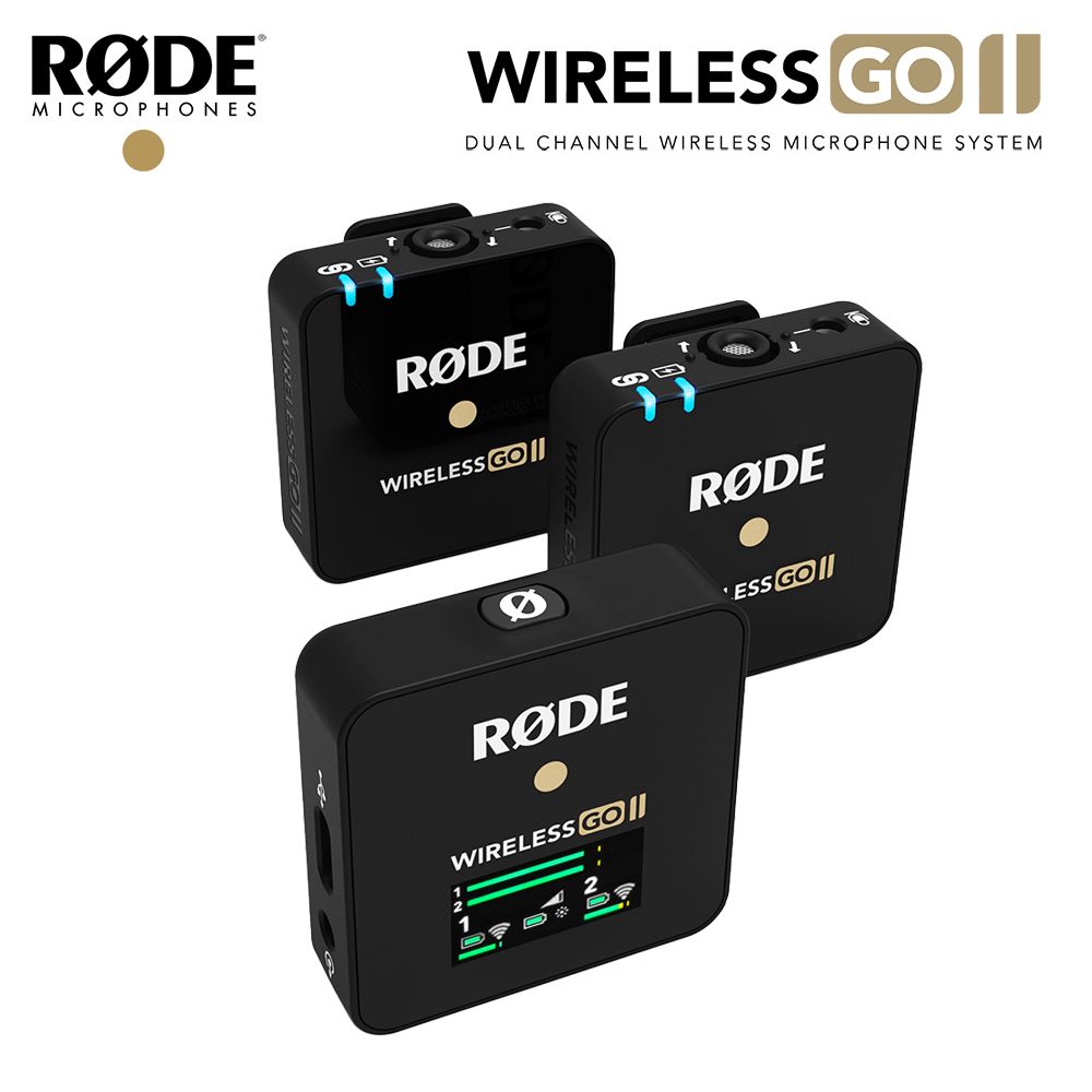 RODE Wireless GO II 一對二微型無線麥克風公司貨-黑- PChome 24h購物