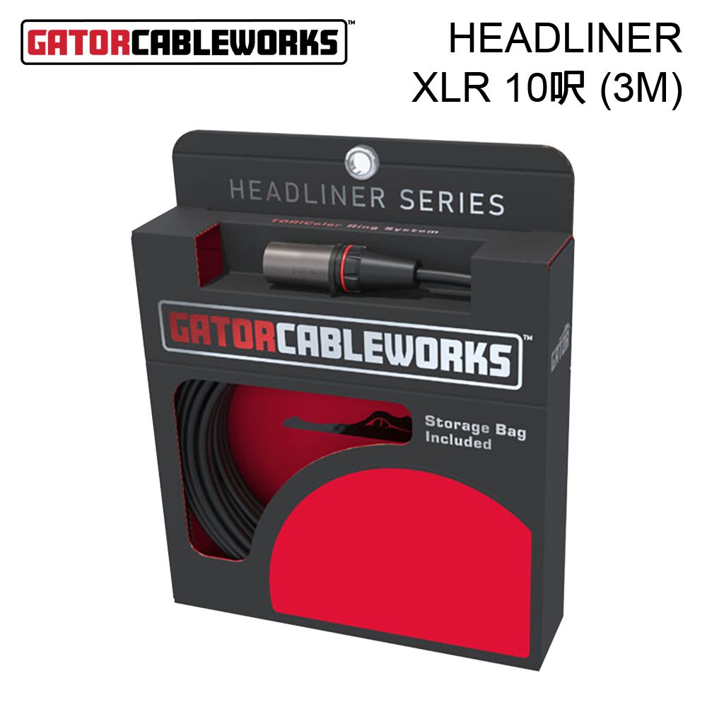  Gator Cableworks HEADLINER XLR 麥克風線 HL-XLR-10(3M) 公司貨