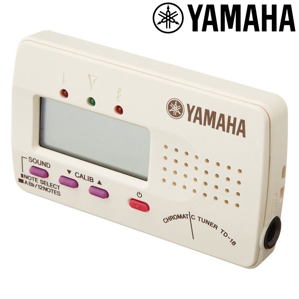 YAMAHA 山葉 CHROMATIC TUNER 吉他貝斯管弦樂調音器 TD-18WE含拾音夾 / 公司貨