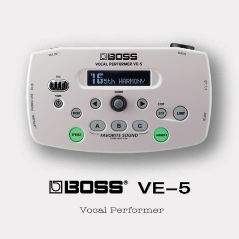 『BOSS 效果器』歌手專用的小型便攜人聲效果處理器 VE-5