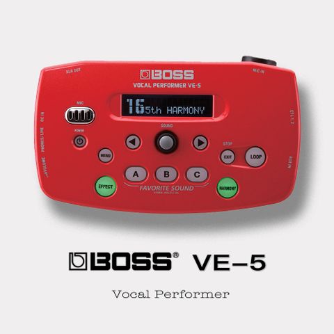 『BOSS 效果器』歌手專用的小型便攜人聲效果處理器 VE-5