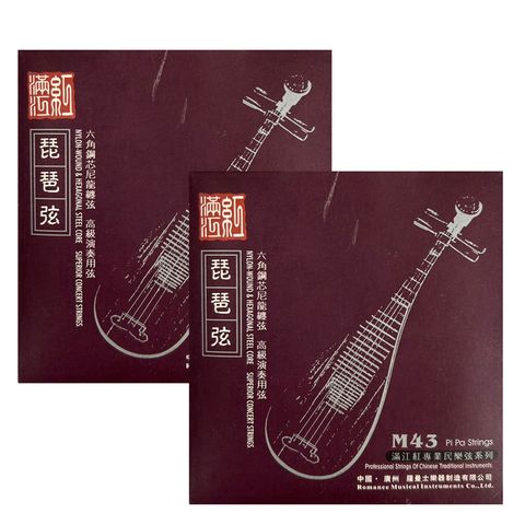 JYC Music嚴選 M43 琵琶高級演奏用弦-六角鋼芯尼龍纏技術/兩入組/加贈擦琴布