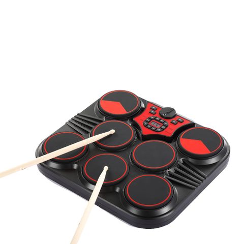 Konix 桌上型電子鼓 紅色 行動爵士鼓組/數位打擊板/打點板-贈鼓棒/雙踏板