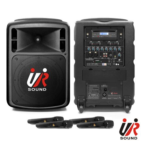 ur sound 普洛咪 350W藍牙/CD/USB/SD四頻移動式無線擴音機 PU-9S904CDNB