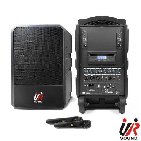 ur sound 普洛咪 250W藍牙/CD/USB/SD雙頻移動式無線擴音機 PU-9S802CDNB