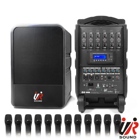 ur sound 普洛咪 250W藍牙/USB/SD十二頻移動式無線擴音機 PU-9S8012NB