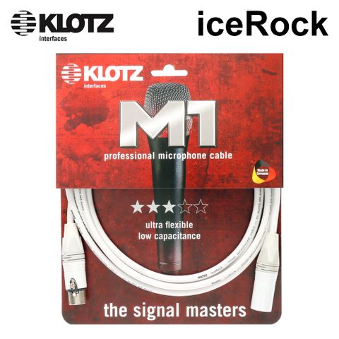 KLOTZ M1 iceRock 麥克風線 1M (IRFM0100) 公司貨