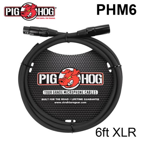 PIG HOG 麥克風線 6FT XLR雙 (PHM6) 公司貨