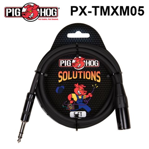 PIG HOG 監聽喇叭訊號平衡線 5FT TRS(M)-XLR(M) (PX-TMXM05) 公司貨