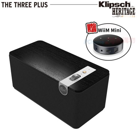 Klipsch 古力奇 THE THREE PLUS 藍牙喇叭(黑) 釪環公司貨贈Wiim Mini串流機一台