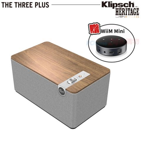 Klipsch 古力奇 THE THREE PLUS 藍牙喇叭(木紋) 釪環公司貨贈Wiim Mini串流機一台