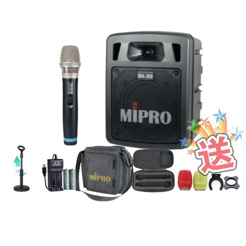 MIPRO MA-300 單頻道迷你型無線擴音機(UHF)自選規格手持or頭戴式or領夾式