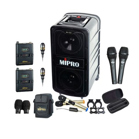 MIPRO MA-929 雙頻道專業旗艦型無線擴音機(5.8G)自選規格手持or頭戴式or領夾式