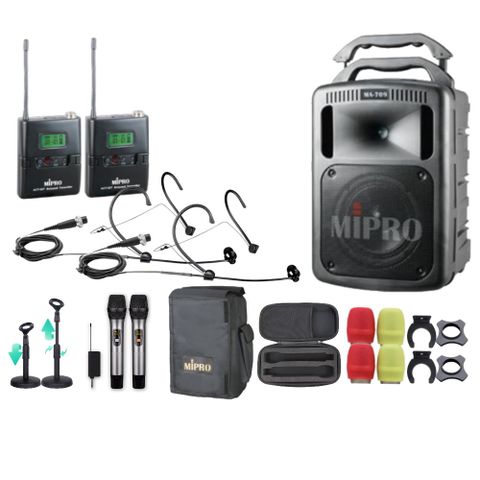 MIPRO MA-709 新豪華型無線擴音機(UHF)自選規格手持or頭戴式or領夾式
