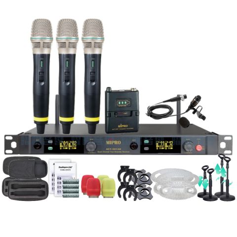 MIPRO ACT-5814A 四頻道5.8GHz 無線麥克風 手持/領夾/頭戴多型式可選