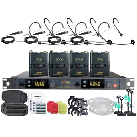 MIPRO ACT-5814A 四頻道5.8GHz 無線麥克風 手持/領夾/頭戴多型式可選