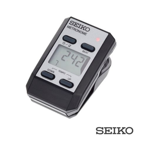 SEIKO 精工 DM51SE 夾式數位節拍器 銀色可當時鐘