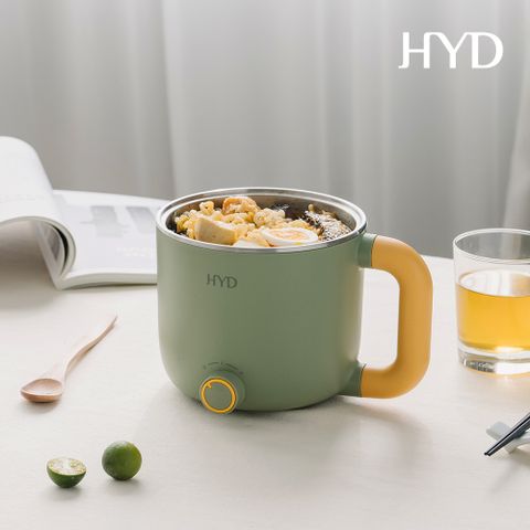 HYD 品宅趣 小食鍋-輕食尚料理快煮鍋(附蒸蛋架) D-522(綠)