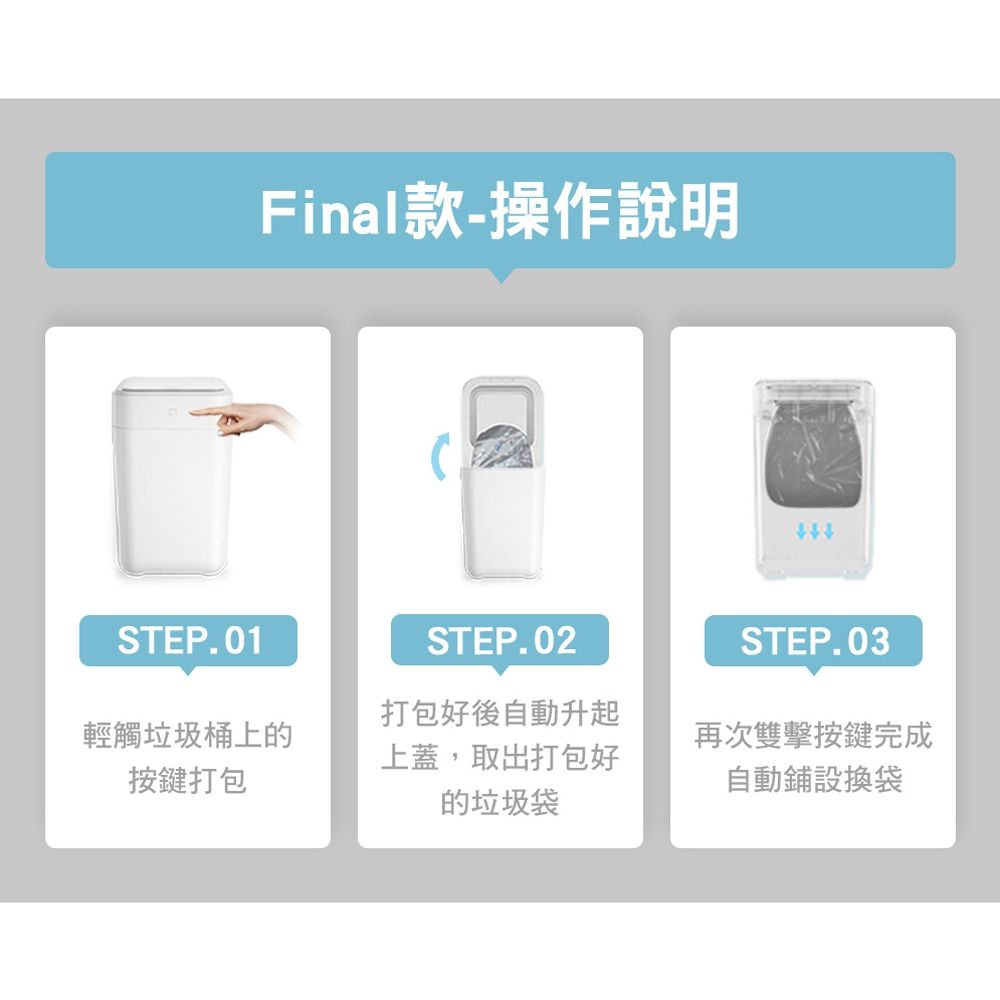 LC 全自動打包垃圾桶 Final 有蓋版