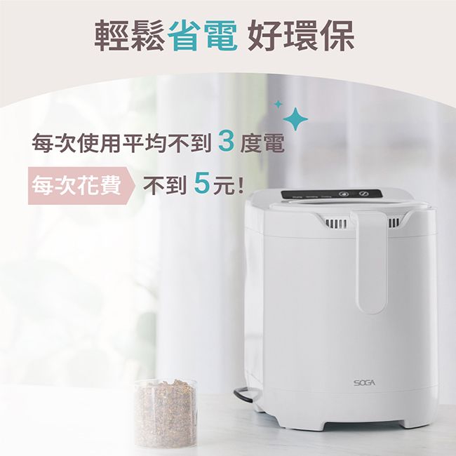 輕鬆省電 好環保每次使用平均不到3度電每次花費不到5元!SOGA