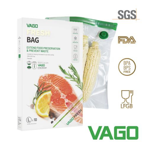 VAGO FRESH 食物真空袋 大L(10入)
