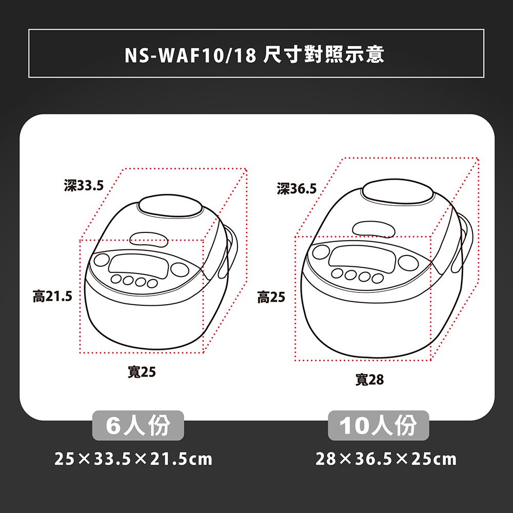 ZOJIRUSHI 象印 *10人份*黑金剛微電腦電子鍋(NS-WAF18)