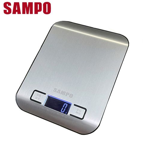 SAMPO 聲寶 不鏽鋼電子秤 LED冷光料理秤 (台兩 盎司 毫升 英磅)