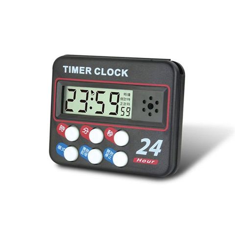 【聖岡科技Dr.AV】SB-24A黑金剛24小時經典款耐用 計時器(超大聲95分貝 時鐘 記憶 正計時 倒數計時)