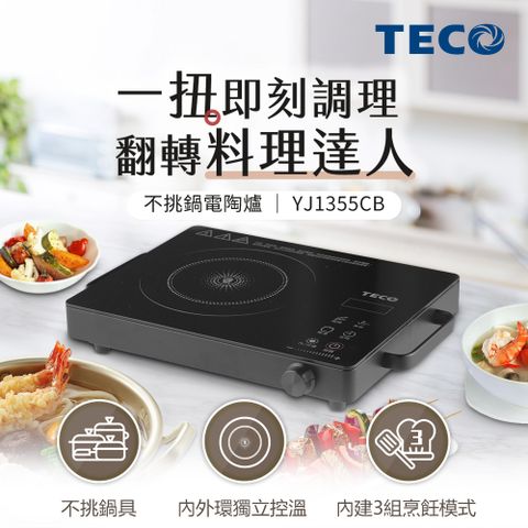 TECO 東元 不挑鍋電陶爐 YJ1355CB