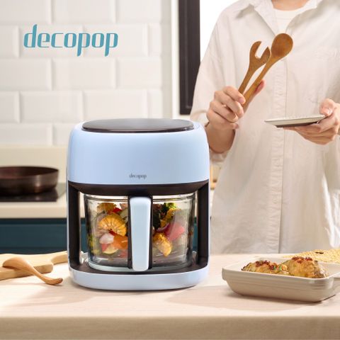 【decopop】智能觸控美型玻璃氣炸鍋 (DP-107)