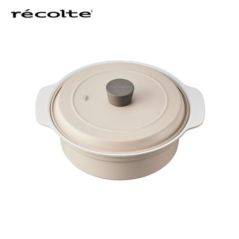 recolte 日本麗克特IH Heater Cooking Griddle 料理電磁爐 專用IH對應陶瓷鍋 奶油白