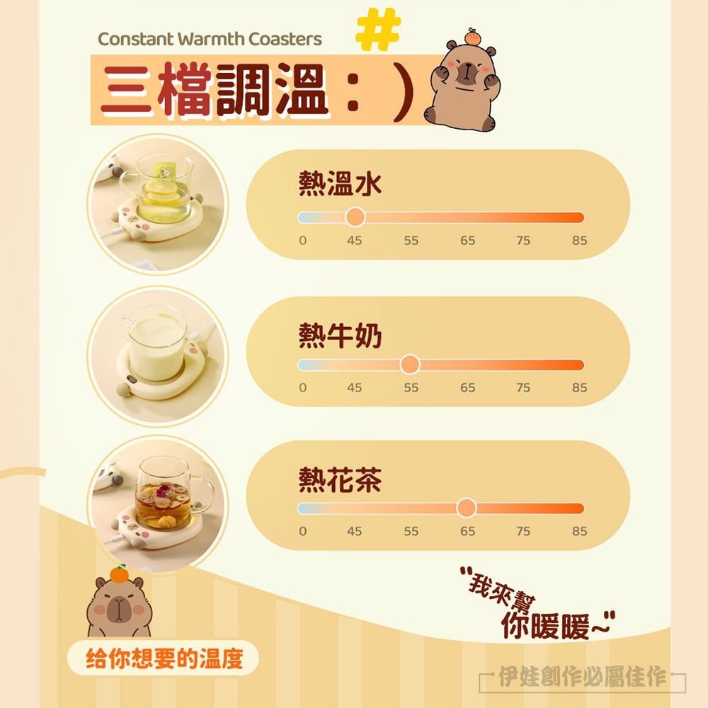  智能數顯恆溫暖杯墊 45°/55°/65° 三檔加熱杯墊 usb保溫杯墊 恆溫杯墊