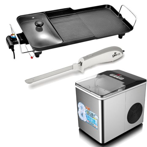 (露營必備) 日本歐森電烤盤+聲寶麵包機+義大利製冰機